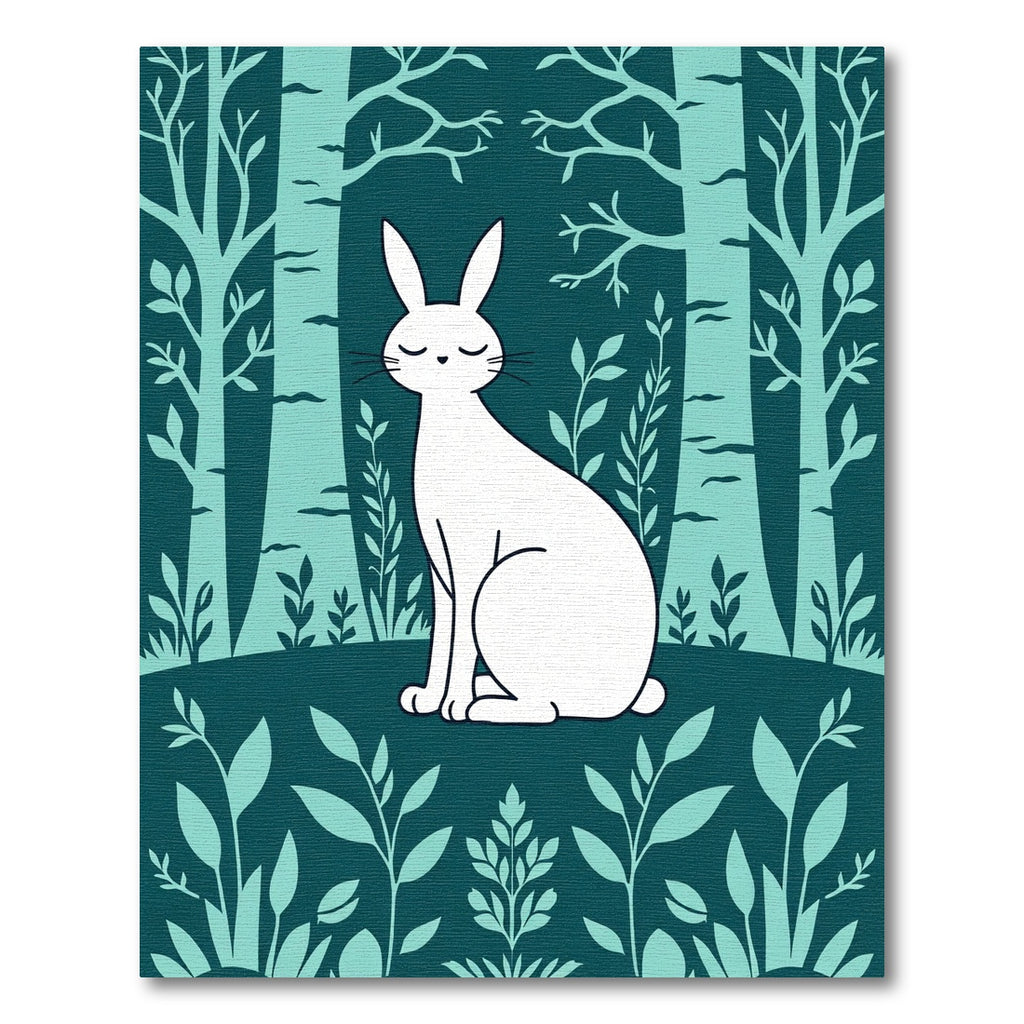 White Rabbit Forest Scene Rug