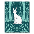 White Rabbit Forest Scene Rug