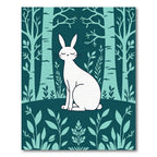 White Rabbit Forest Scene Rug