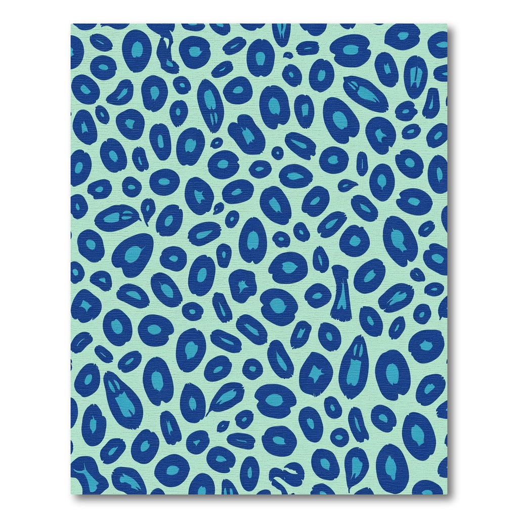 Bold Blue Leopard Skin Area Rug