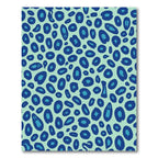 Bold Blue Leopard Skin Area Rug