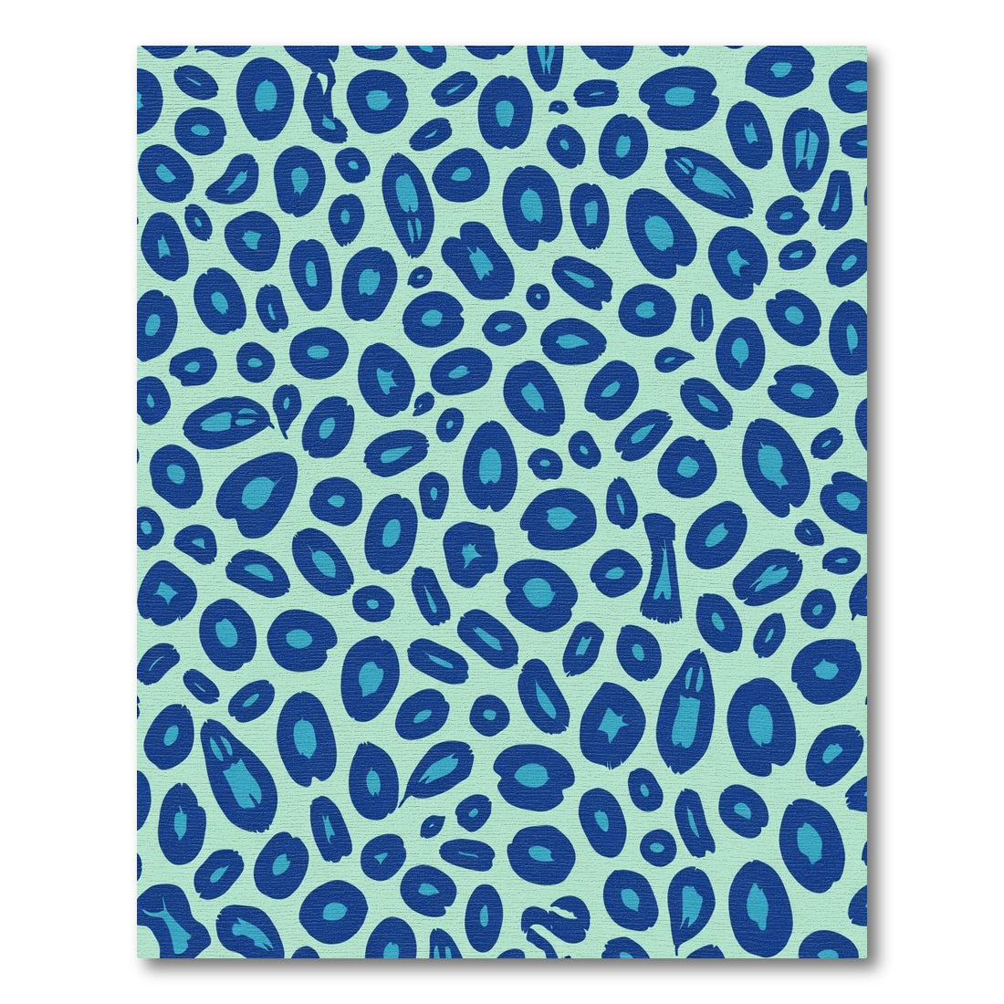 Bold Blue Leopard Skin Area Rug