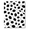 Whimsical Black Dot Cluster Rug