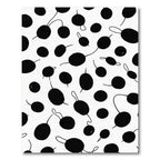 Whimsical Black Dot Cluster Rug
