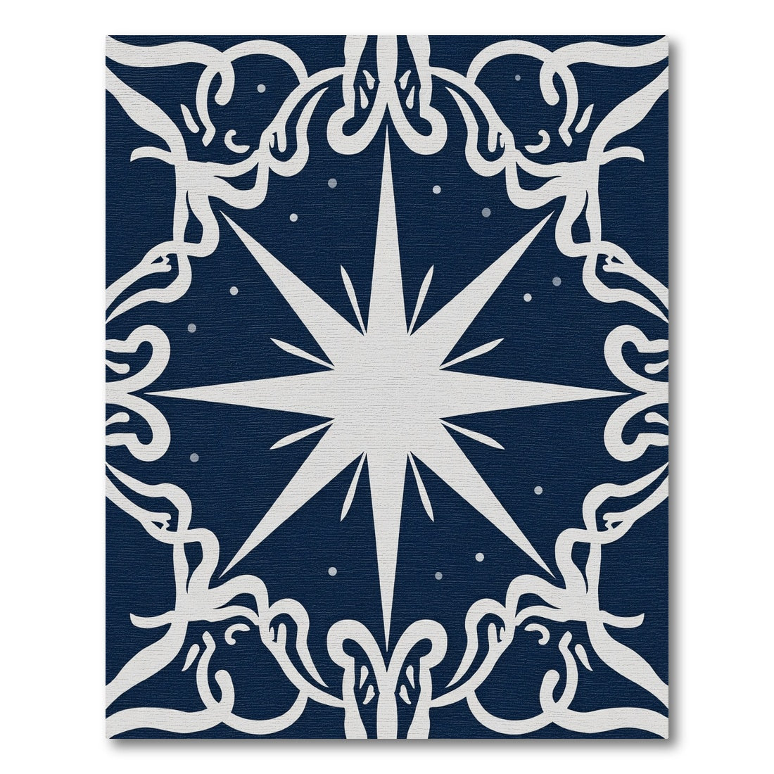 Deep Navy Celestial Starburst Rug