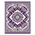 Deep Purple Floral Medallion Rug