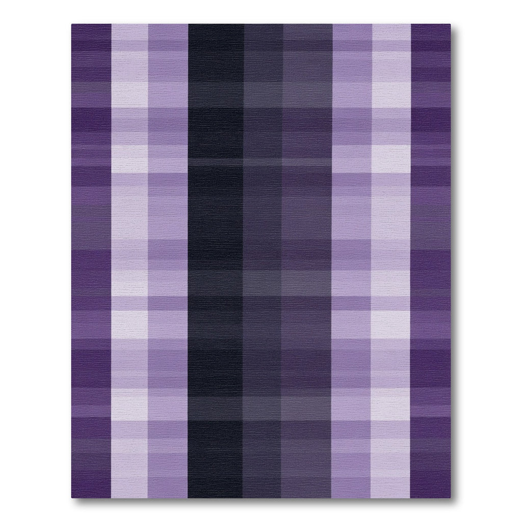 Purple Plaid Grid Background Decor Rug