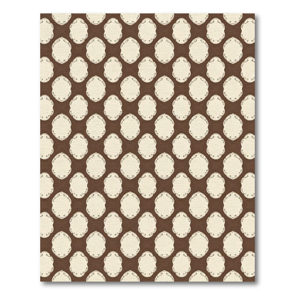 Brown Cream Octagon Lattice Rug