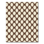 Brown Cream Octagon Lattice Rug
