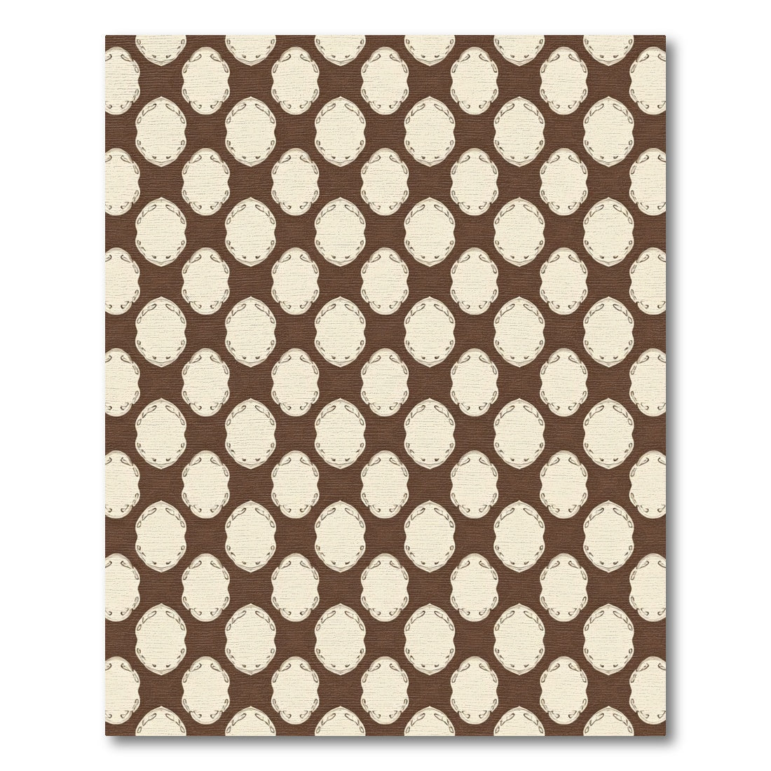 Brown Cream Octagon Lattice Rug