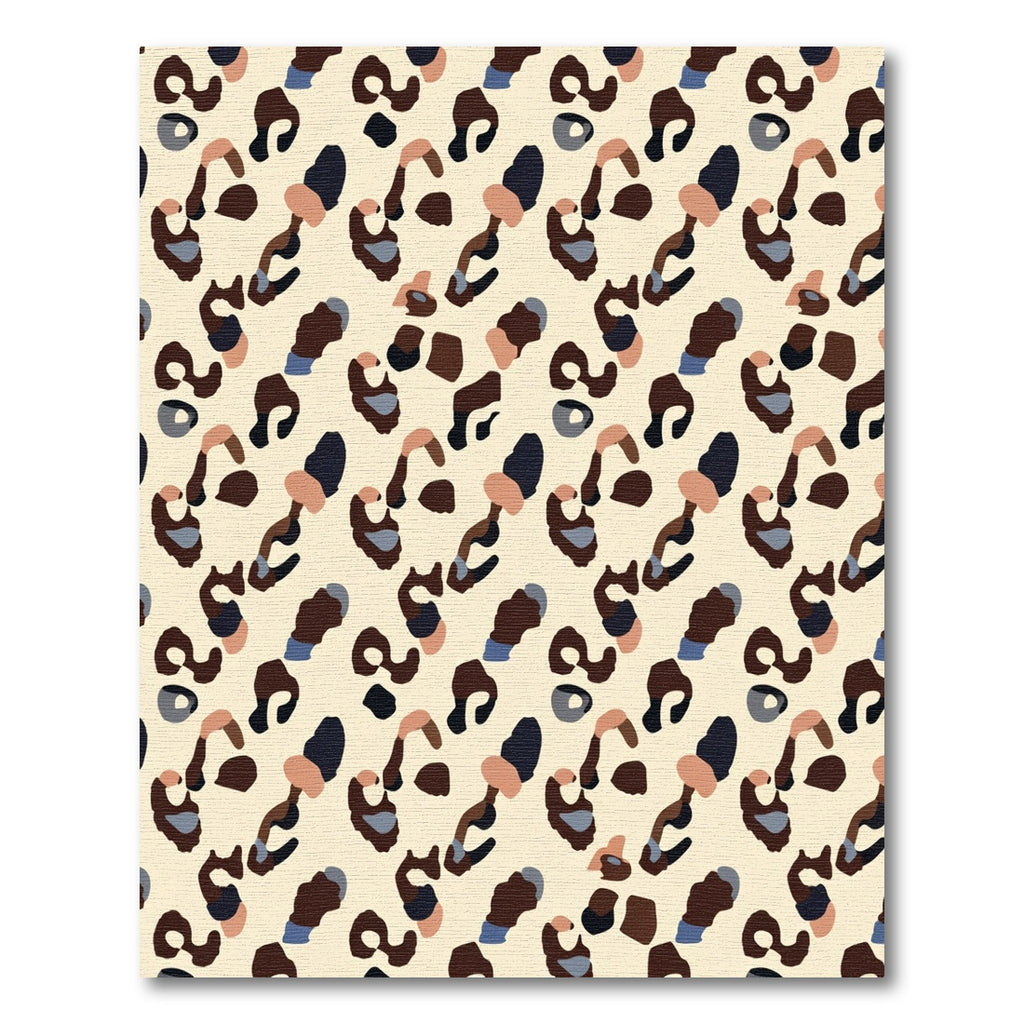 Abstract Leopard Spots Cream Accents Rug