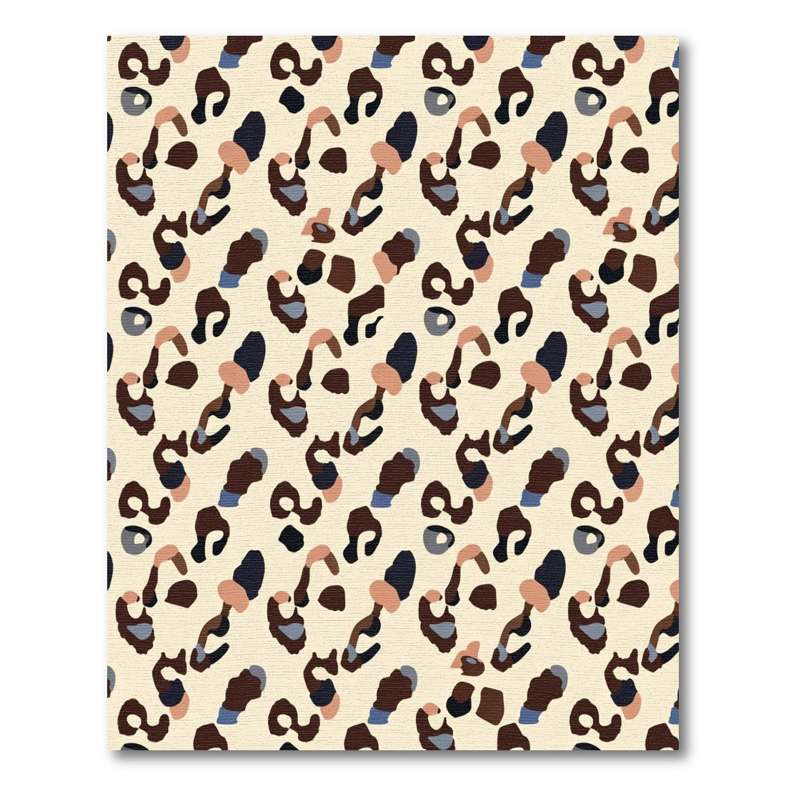 Abstract Leopard Spots Cream Accents Rug