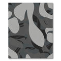 Monochrome Abstract Organic Shape Rug