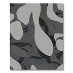 Monochrome Abstract Organic Shape Rug
