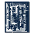 Navigational Abstract Geometric Stripes Rug