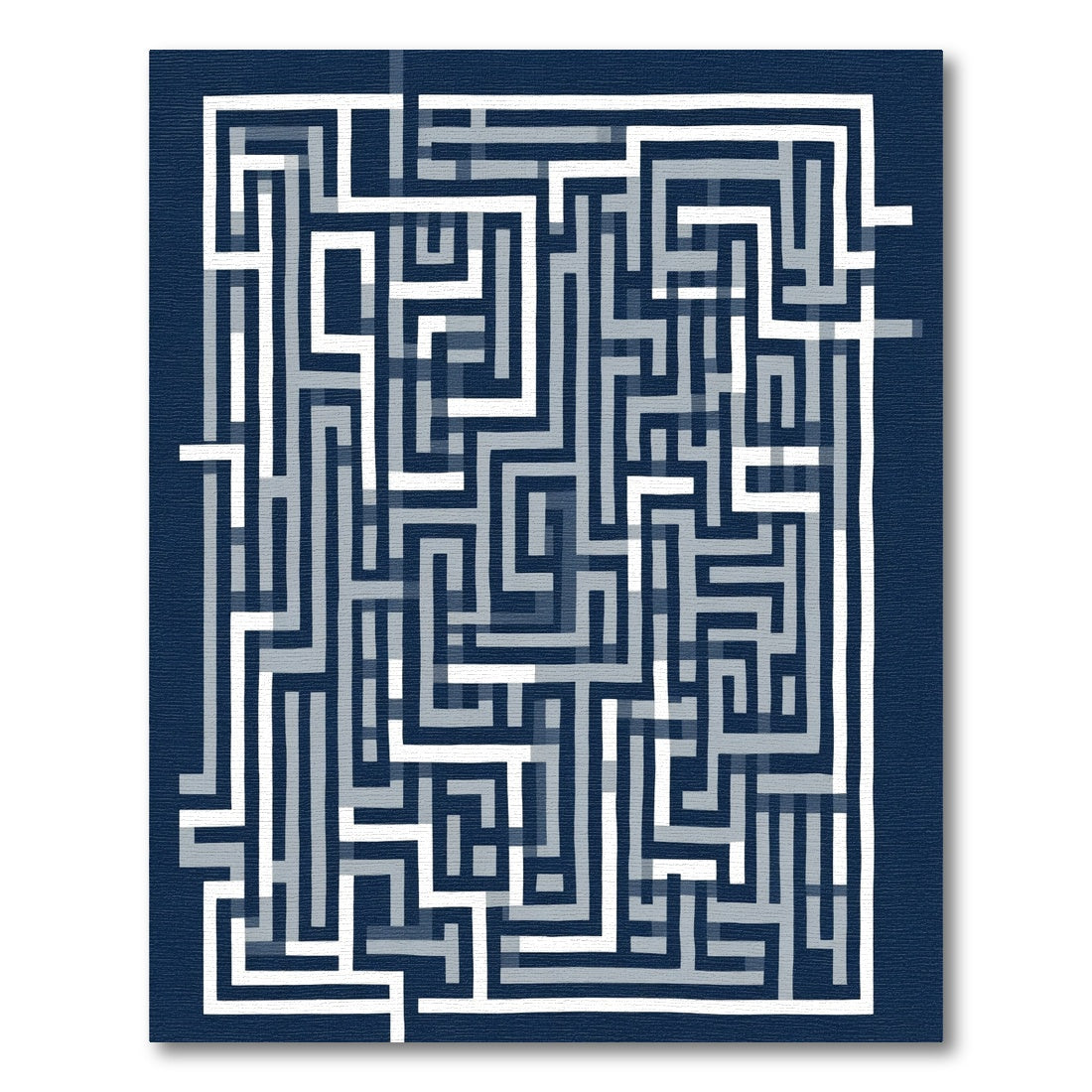 Navigational Abstract Geometric Stripes Rug