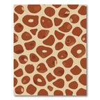Brown Beige Giraffe Spots Rug