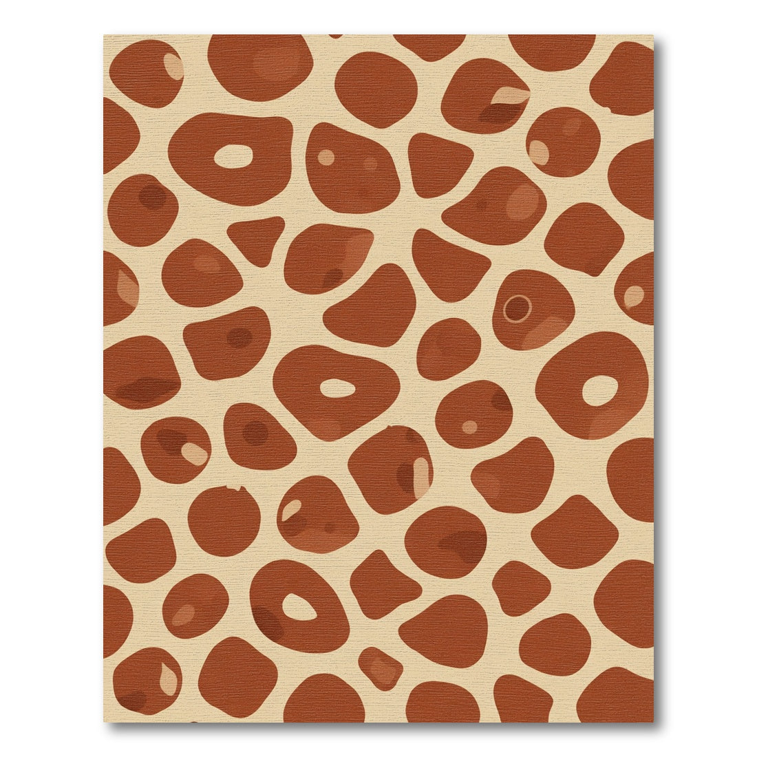 Brown Beige Giraffe Spots Rug