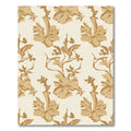 Sepia Floral Scroll Vine Rug