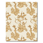 Sepia Floral Scroll Vine Rug