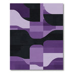 Amethyst Purple Abstract Geometric Overlay Rug