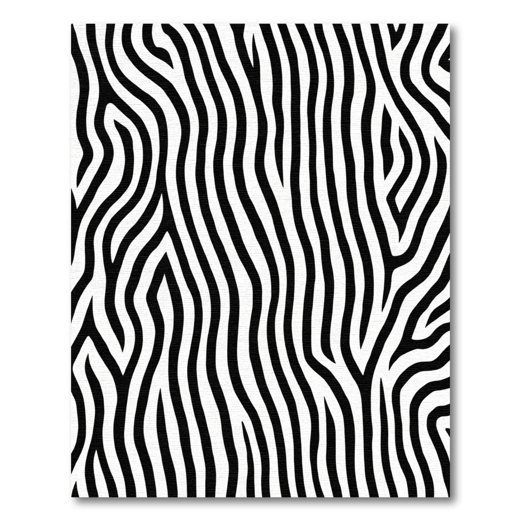 Monochrome Wavy Zebra Streak Rug