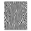 Monochrome Wavy Zebra Streak Rug