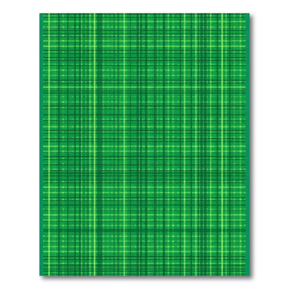 Green Tartan Plaid Fabric Rug
