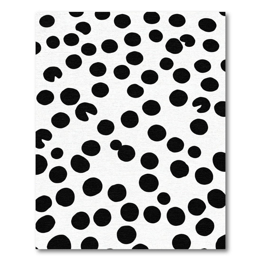 Black White Random Polka Dots Rug