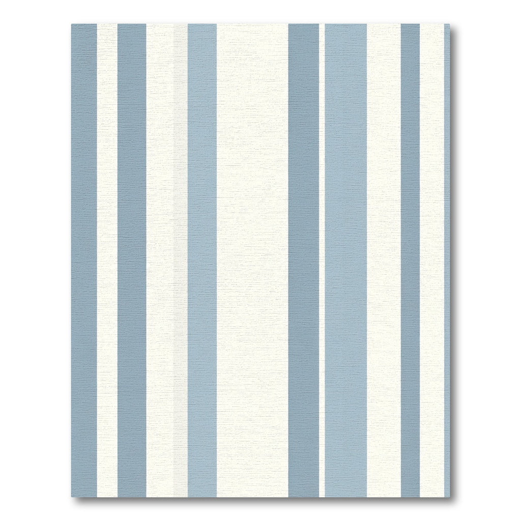 Serene Blue White Vertical Stripe Rug
