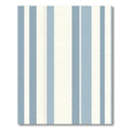 Serene Blue White Vertical Stripe Rug