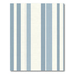 Serene Blue White Vertical Stripe Rug
