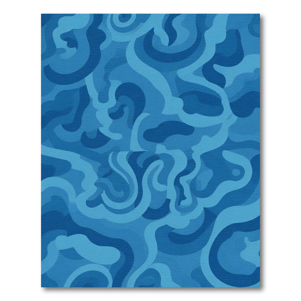 Oceanic Abstract Wavy Flow Rug