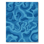 Oceanic Abstract Wavy Flow Rug