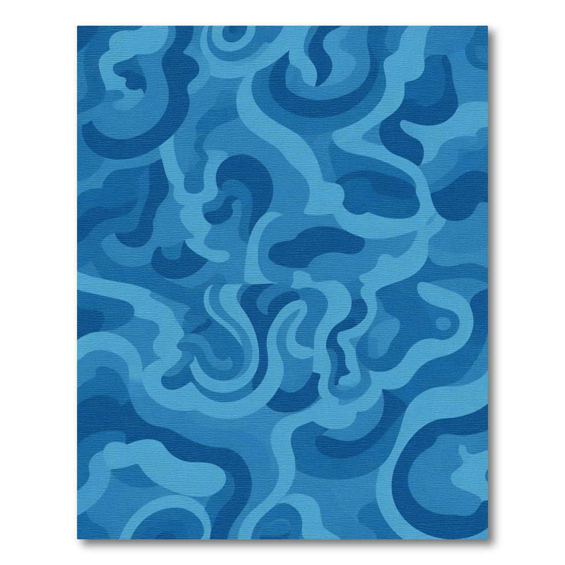 Oceanic Abstract Wavy Flow Rug