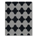Charcoal Gray Quatrefoil Lattice Rug
