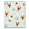 Deep Red Lobster Swirl Seaweed Rug