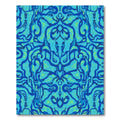 Teal Blue Abstract Organic Overlay Rug