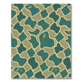 Teal Abstract Organic Forms Garden Rug