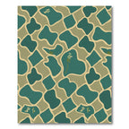 Teal Abstract Organic Forms Garden Rug