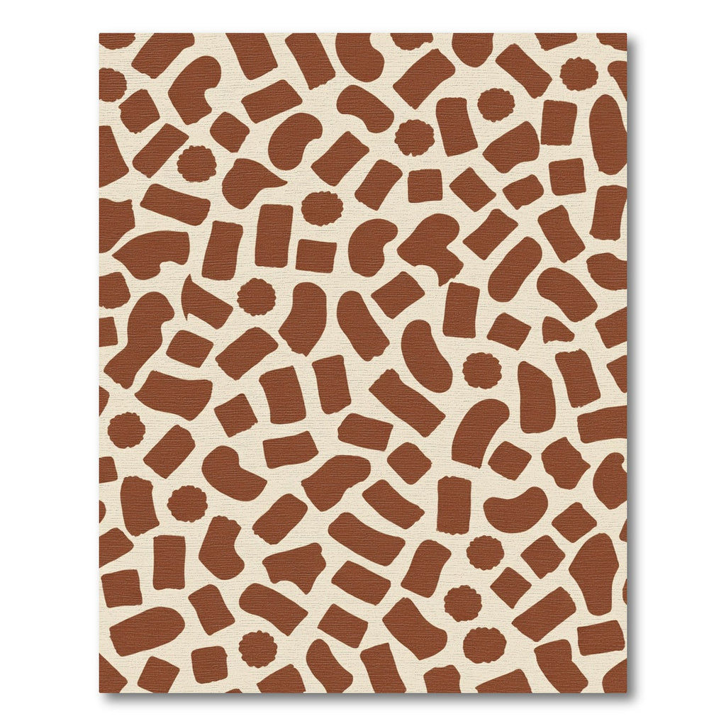 Brown Tan Abstract Shapes Rug