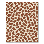Brown Tan Abstract Shapes Rug