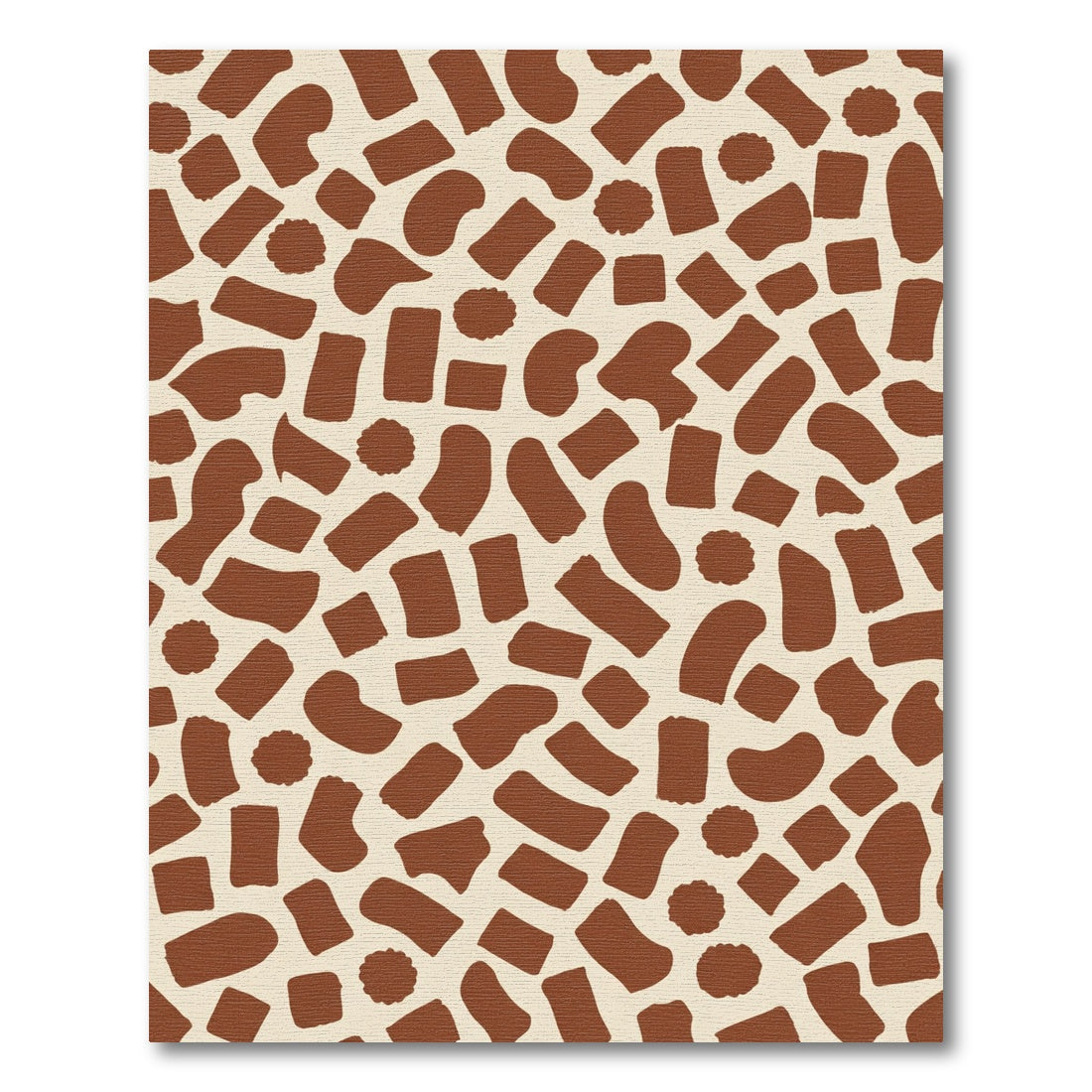 Brown Tan Abstract Shapes Rug