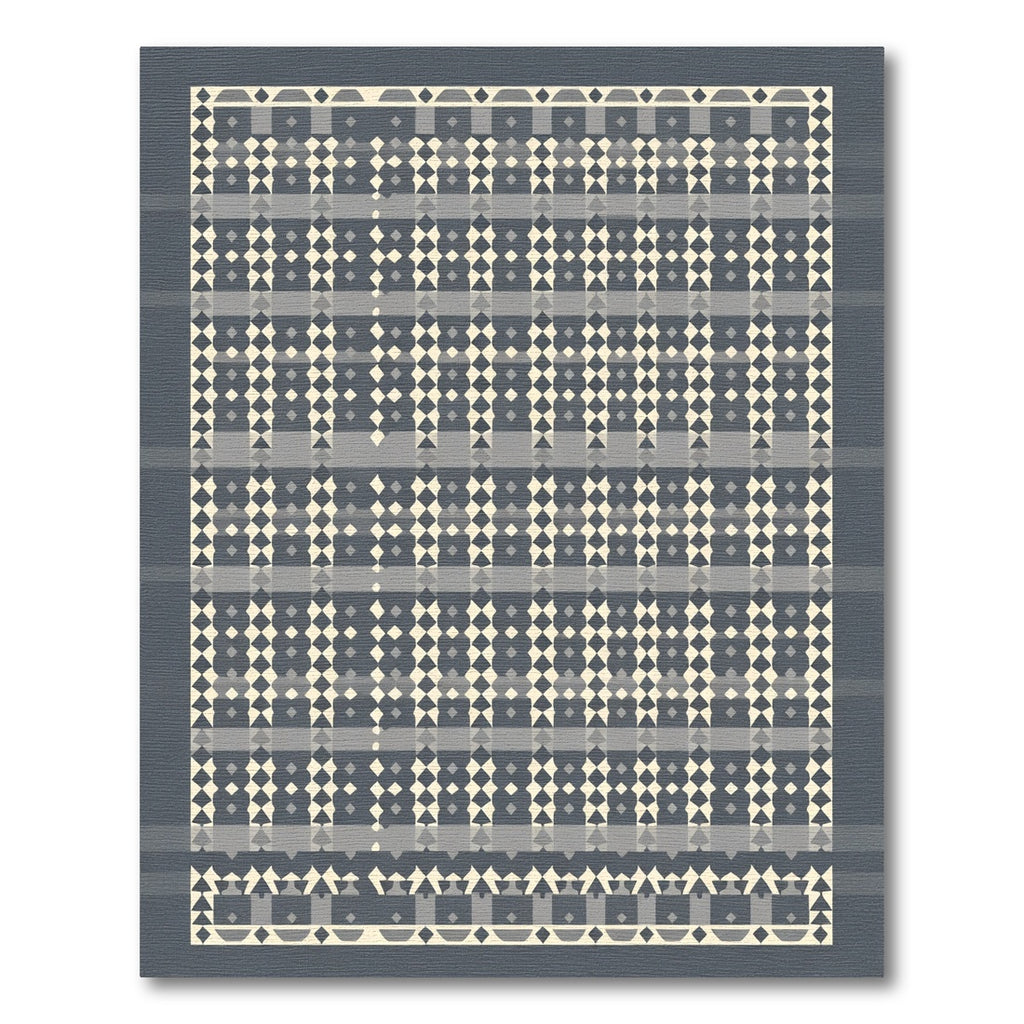 Geometric Diamond Lattice Stripe Rug