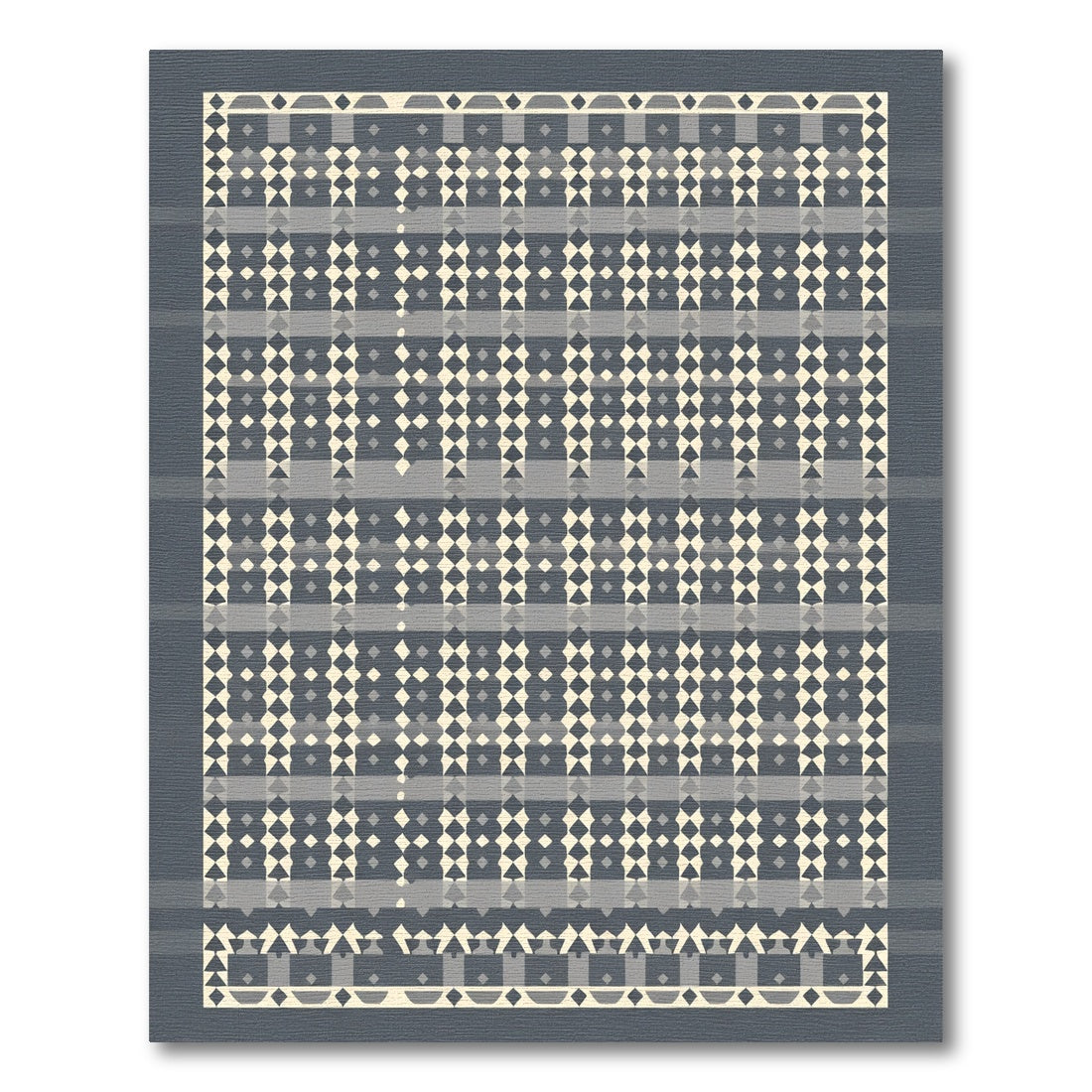 Geometric Diamond Lattice Stripe Rug