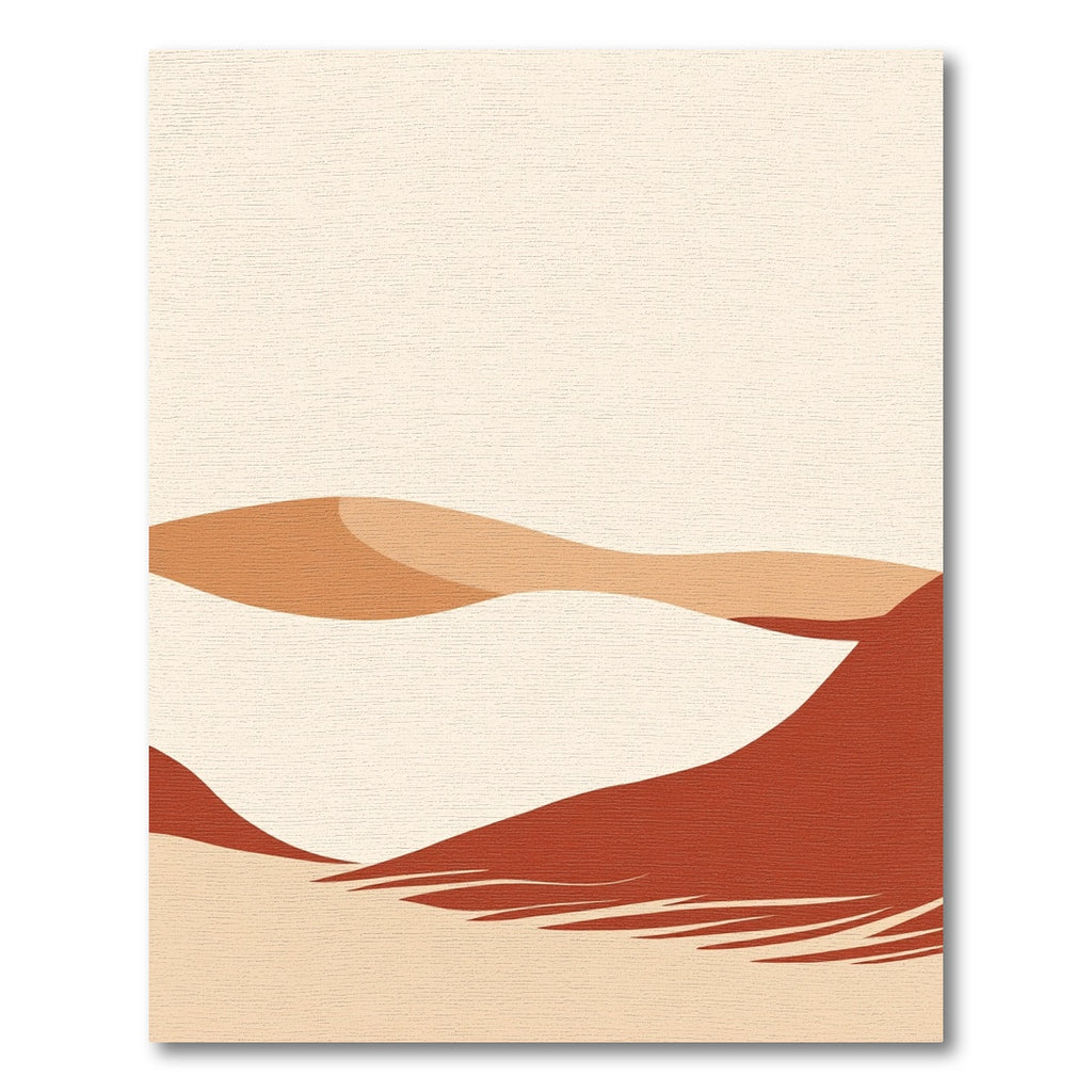 Terracotta Sand Dune Abstract Landscape Rug