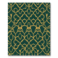 Emerald Gold Ornate Scroll Rug
