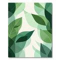 Emerald Green Leafy Overlap Art Rug