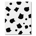 Black White Abstract Organic Spots Rug
