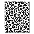 Abstract Black Geometric Shapes Rug